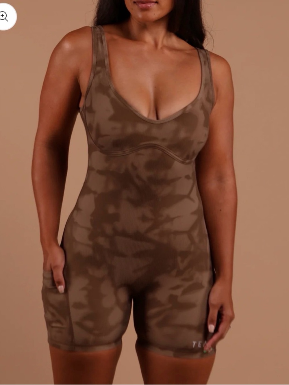 🌺ACTIVE BY TEAL
Aura Jumpsuit in Brown Shibori (S) - Picture 3 of 10